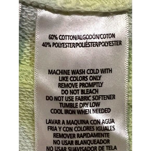 Calvin Klein Performance Yellow Blue Tie Dye French Terry Shorts Women's XL NWT - Picture 4 of 4